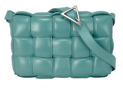 Padded Cassette, &pound;750, Handbags, Blue, Leather, Front view